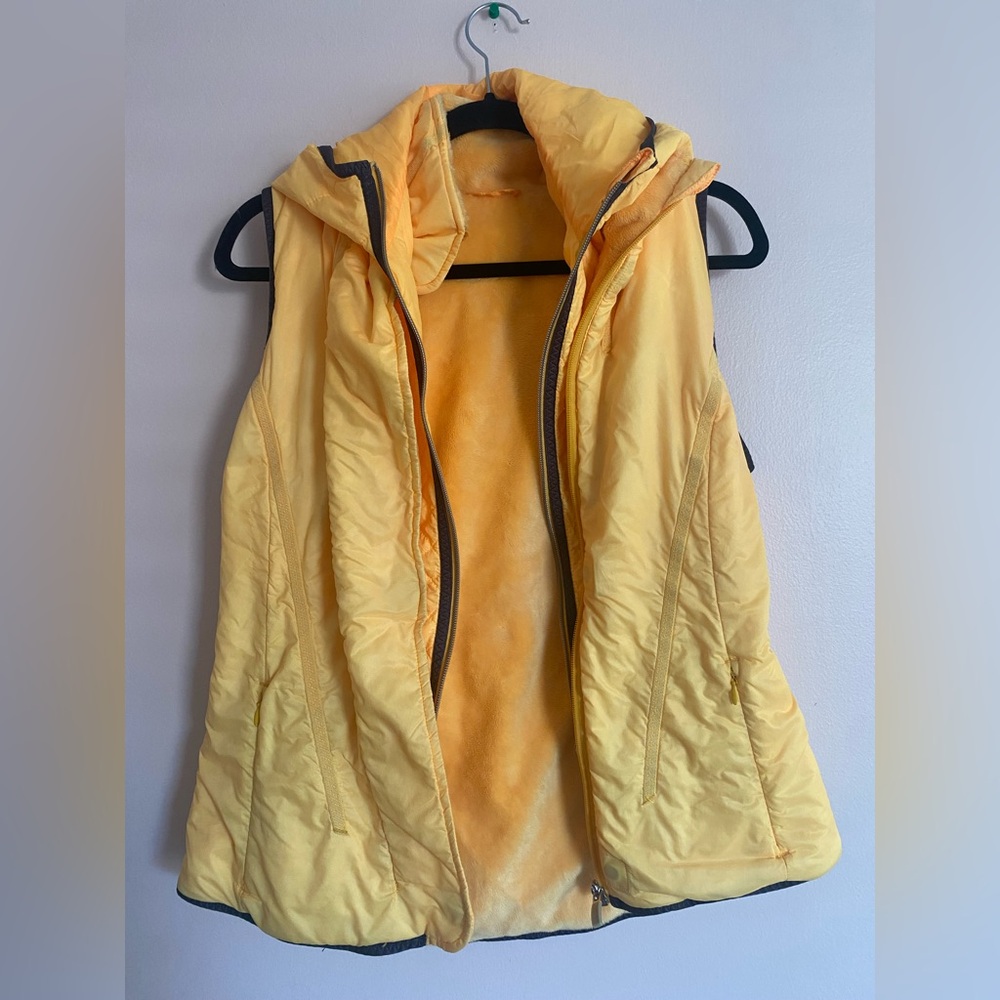Lululemon Athletica yellow Hooded Vest